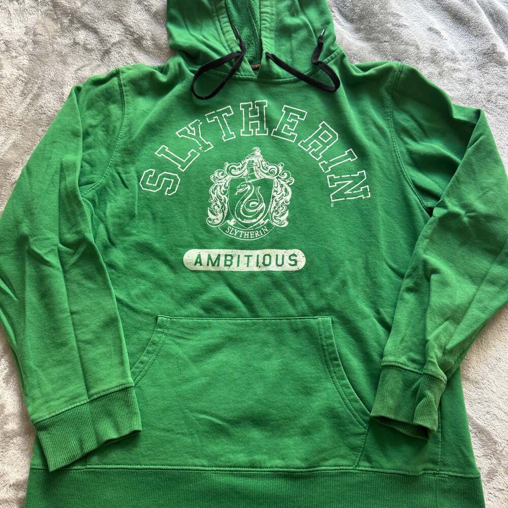 Harry Potter Slytherin Full Zip Hoodie Green Adult Size M